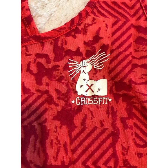 Ladies Burnout Reebok Crossfit Razorback Gym Tank - Red XXS - Picture 2 of 6
